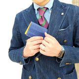 [Indigo dyed crocodile] <br>Inner card case