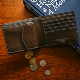 [French calf]<br>international wallet<br>color: dark brown