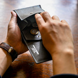 [French calf]<br>international wallet<br>color: dark brown