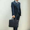 [Sastenash link leather] <br>Briefcase<br>color: Navy