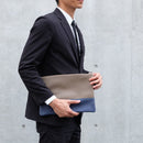 [French calf] <br>Combination clutch bag<br>color: Tope x ink blue<br>[Made to order]