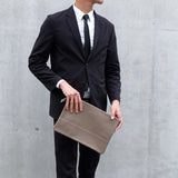 [French calf] <br>clutch bag<br>color: taupe<br>[Made to order]