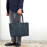 [French calf] <br>Royal M tote bag<br>Color: Navy x Off-white stitching<br>[Made to order]