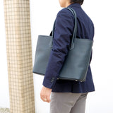[French calf] <br>Royal M tote bag<br>Color: Navy x Off-white stitching<br>[Made to order]