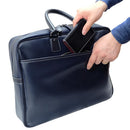[Smooth leather] <br>Pole brief<br>color: Navy x black