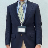 [French calf] <br>ID strap both sides side  <br>color: navy