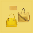 [French calf] <br>Through gachi card case<br>color: Yellow