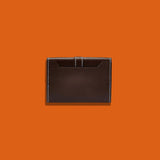 [フレンチカーフ] <br>ベルトカードケース<br>color：ダークブラウン
