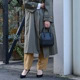 [Shrink leather]<br>postman mini shoulder<br>color: black