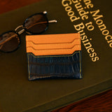 [Indigo dyed crocodile] <br>mini snap wallet<br>[Made to order]