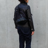 [Rich French]<br>one shoulder backpack<br>color: black