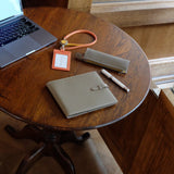 [French calf] <br>16×19.2 notebook cover<br>color: taupe