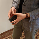 [French calf] <br>Mini -snap wallet<br>Color: Tope x Dark Green