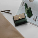 [French calf] <br>Mini -snap wallet<br>Color: Tope x Dark Green