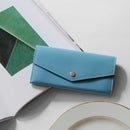 [French calf] <br>Flap long wallet<br>color: Gene Blue