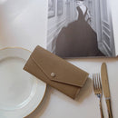 [French calf] <br>Flap long wallet<br>color: Tope
