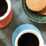 [French calf] <br>coaster<br>color: orange