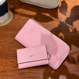 [French calf] <br>L zip long wallet<br>color: mauve pink