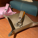 [French calf] <br>key ring<br>color: Tope