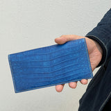 [Indigo dyed crocodile] <br>Long wallet (no coin purse)<br>[Made to order]