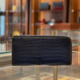 [Indigo dyed crocodile] <br>L zip long wallet<br>[Made to order]