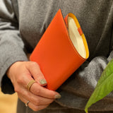 [French calf] <br>book cover<br>color: orange