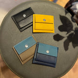 [French calf] <br>mini snap wallet<br>color: black