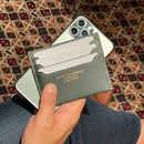 [French calf] <br>Card & slit<br>Color: Dark green