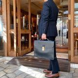 [French calf] <br>2 knob kabuse bag<br>color: navy<br>[Made to order]