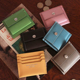 [French calf] <br>mini snap wallet<br>color: citroen green<br>[Made to order]