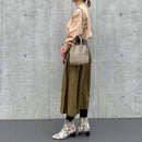 [Shrink leather]<br>Postman mini shoulder<br>color: Tope