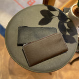 [French calf] <br>L zip long wallet<br>color: black