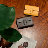[フレンチカーフ] <br>ベルトカードケース<br>color：ダークブラウン
