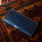 [Indigo dyed crocodile] <br>L zip long wallet<br>[Made to order]