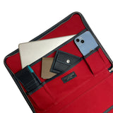 [French calf] <br>round clutch bag<br>color: navy<br>[Made to order]