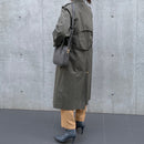 [シュリンクレザー]<br>ポストマンミニショルダー<br>color：エタングレー