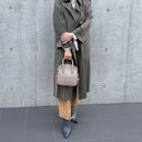 [Shrink leather]<br>Postman mini shoulder<br>color: Tope
