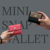 [French calf] <br>mini snap wallet<br>color: pink azalea<br>[Made to order]