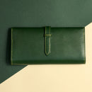 [Yamato] <br>Long wallet with belt<br>Color: Tartan Green x Red<br>[Made to order]