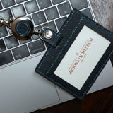 [French calf] <br>ID strap both sides side  <br>color: navy