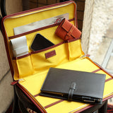 [French calf] <br>belt card case<br>color: orange