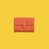 [French calf] <br>belt card case<br>color: orange