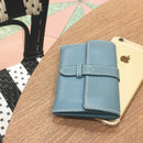 [フレンチカーフ] <br>ベルトカードケース<br>color：ジーンブルー